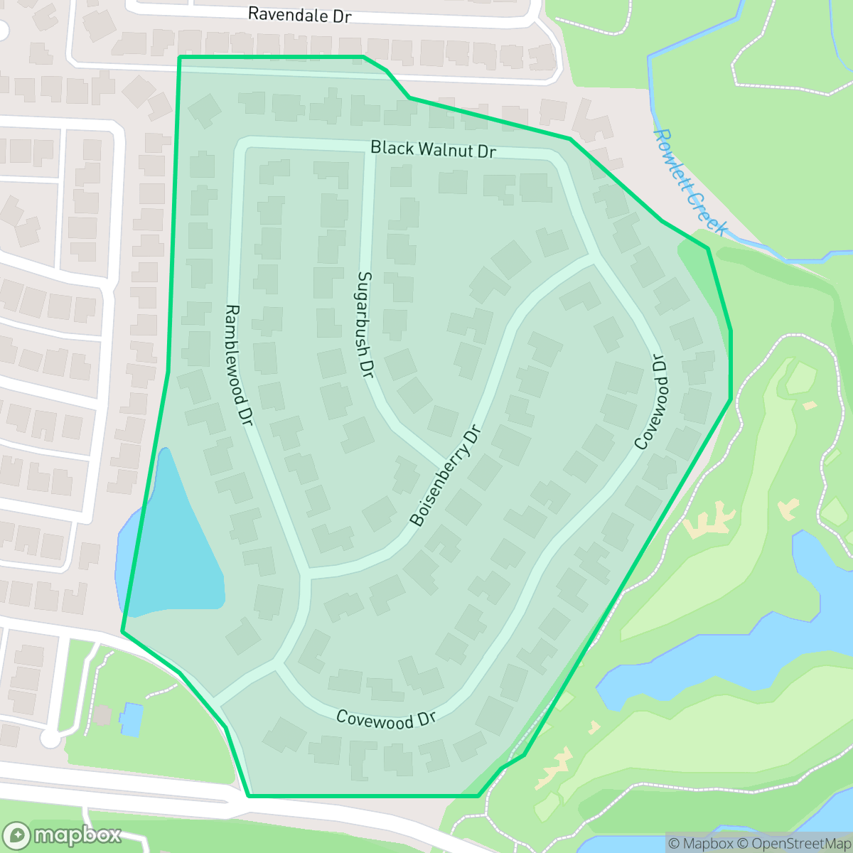 Map showing the location of Retreat at Firewheel, Garland, TX