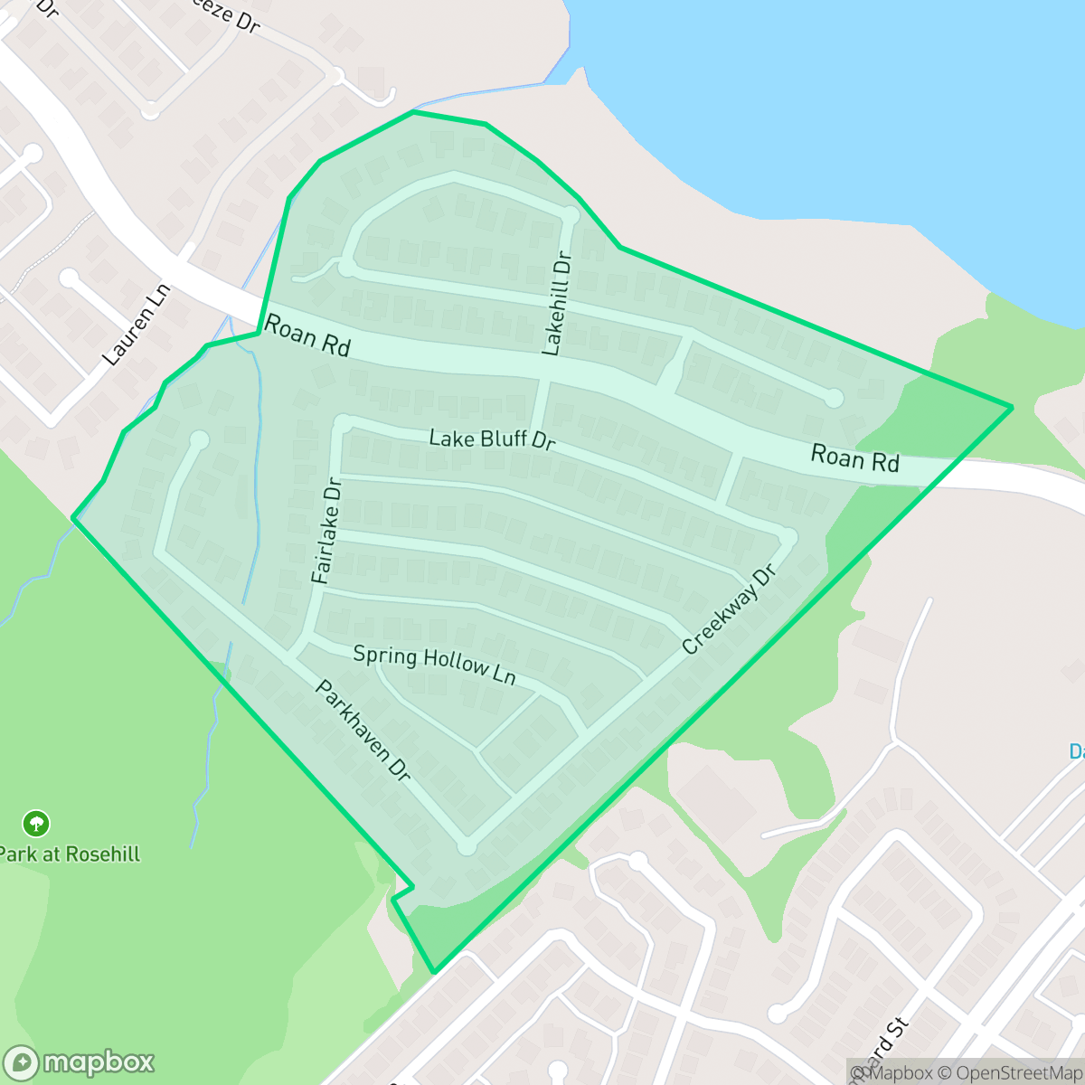 Map showing the location of Shores of Eastern Hills, Garland, TX