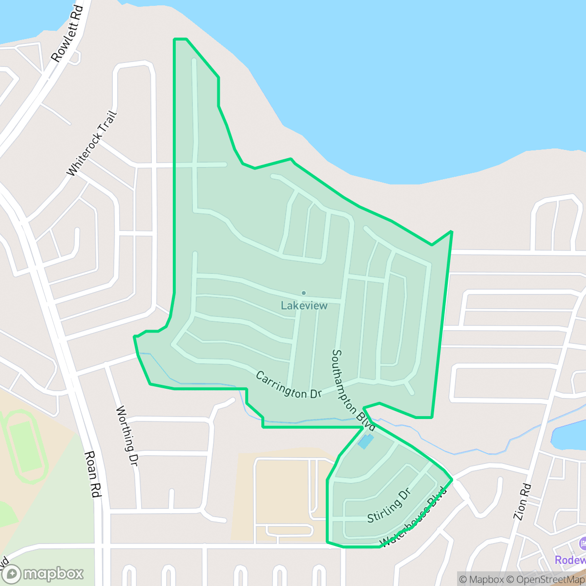 Map showing the location of The Shores of Wellington, Garland, TX