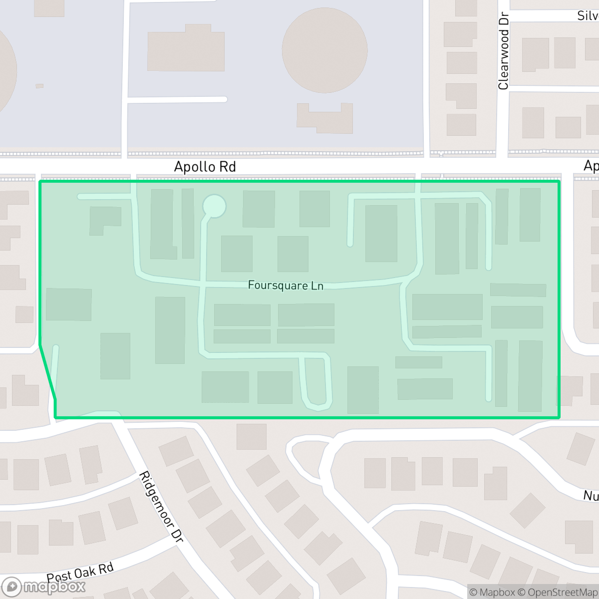 Map showing the location of Village Green, Garland, TX