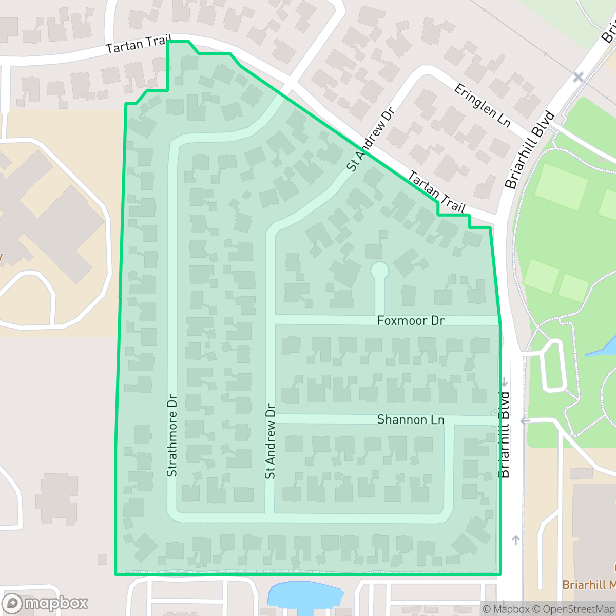 Map showing the location of Briarhill I, Highland Village, TX