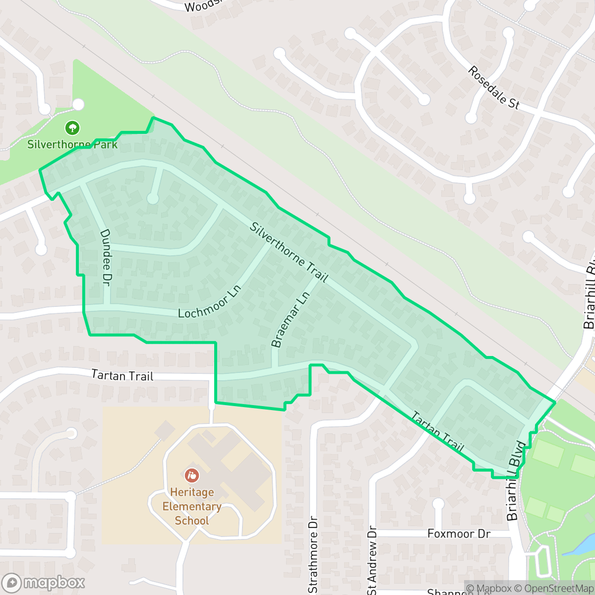 Map showing the location of Briarhill II, Highland Village, TX
