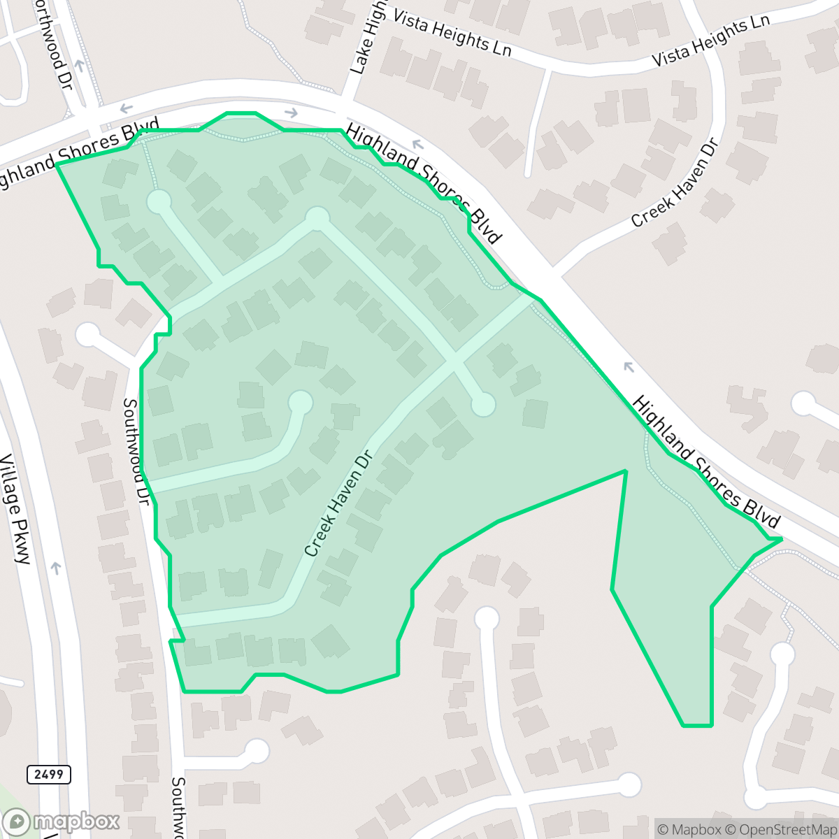 Map showing the location of Highland Shores 12-P, Highland Village, TX
