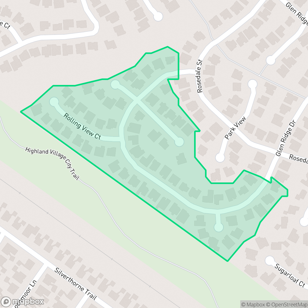 Map showing the location of Highland Shores 5-P, Highland Village, TX