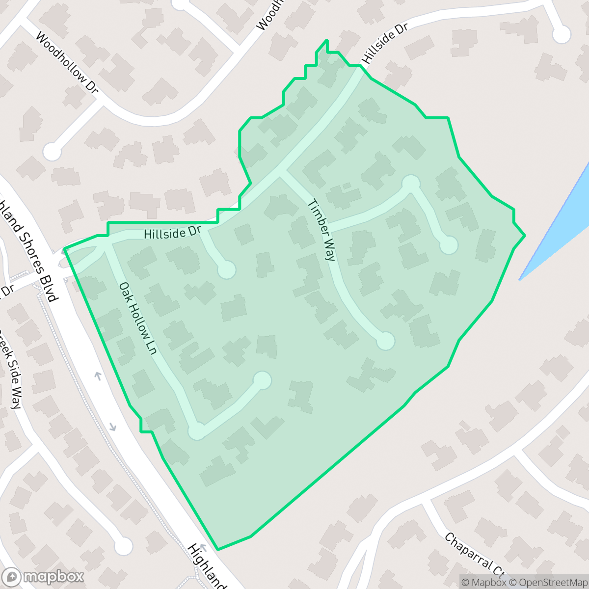 Map showing the location of Highland Shores 7-C West, Highland Village, TX