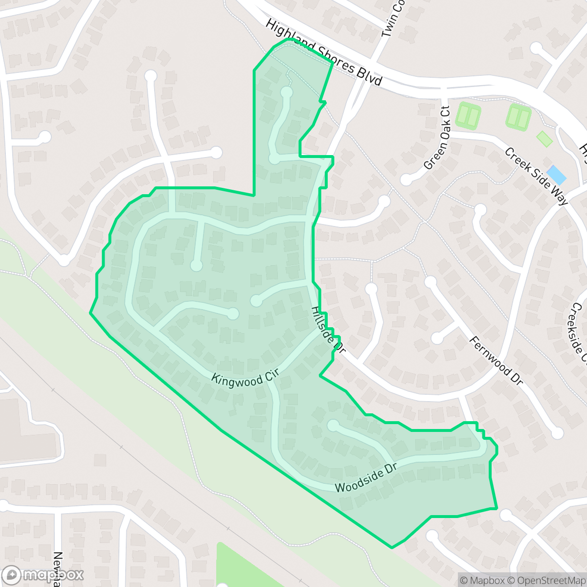 Map showing the location of Highland Shores 8-P, Highland Village, TX