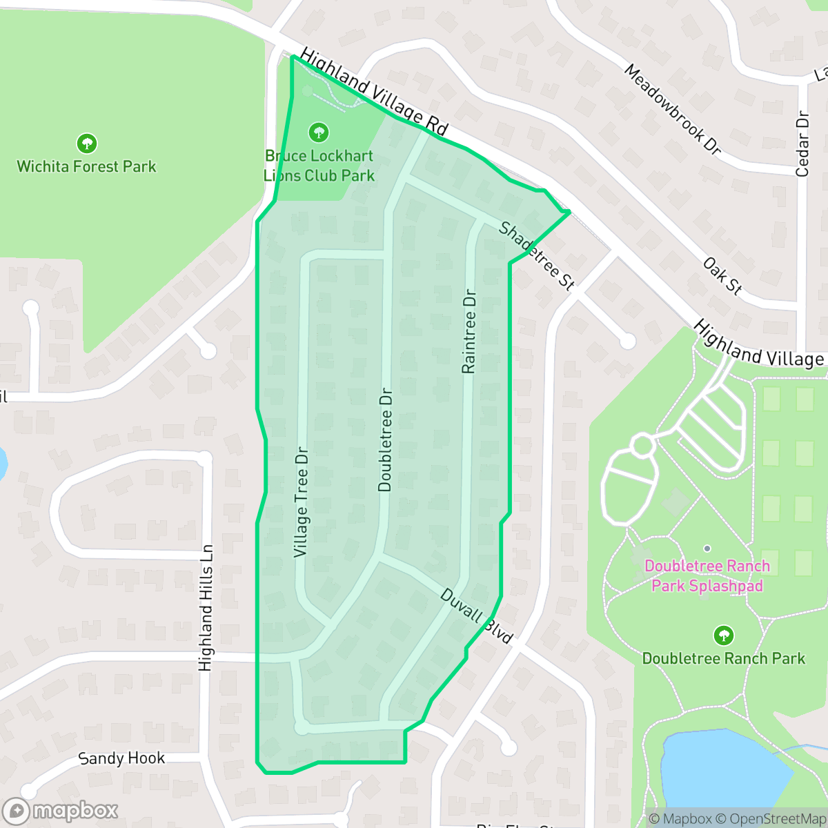 Map showing the location of Montclair II, Highland Village, TX