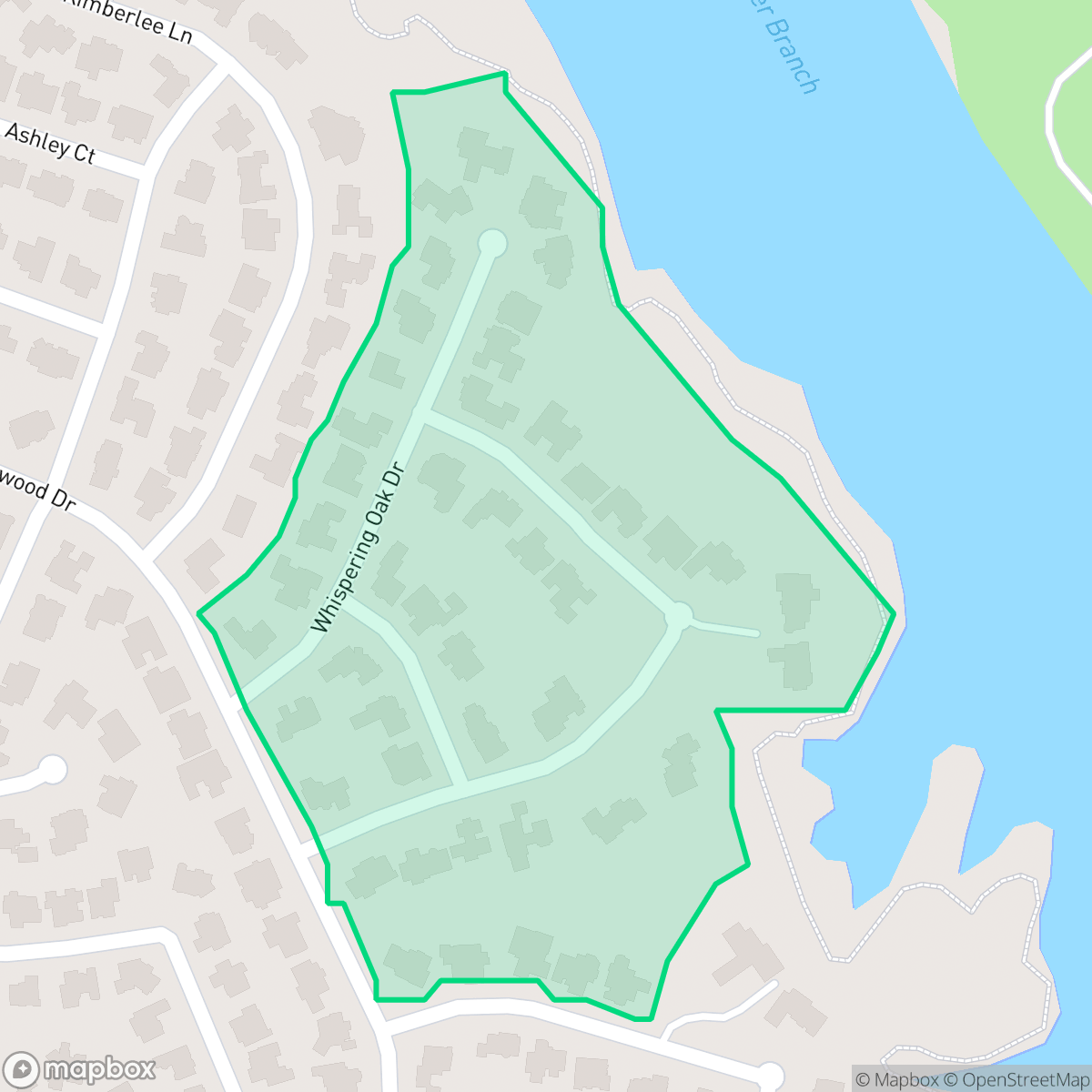 Map showing the location of The Overlook Highland Shores Section 2, Highland Village, TX
