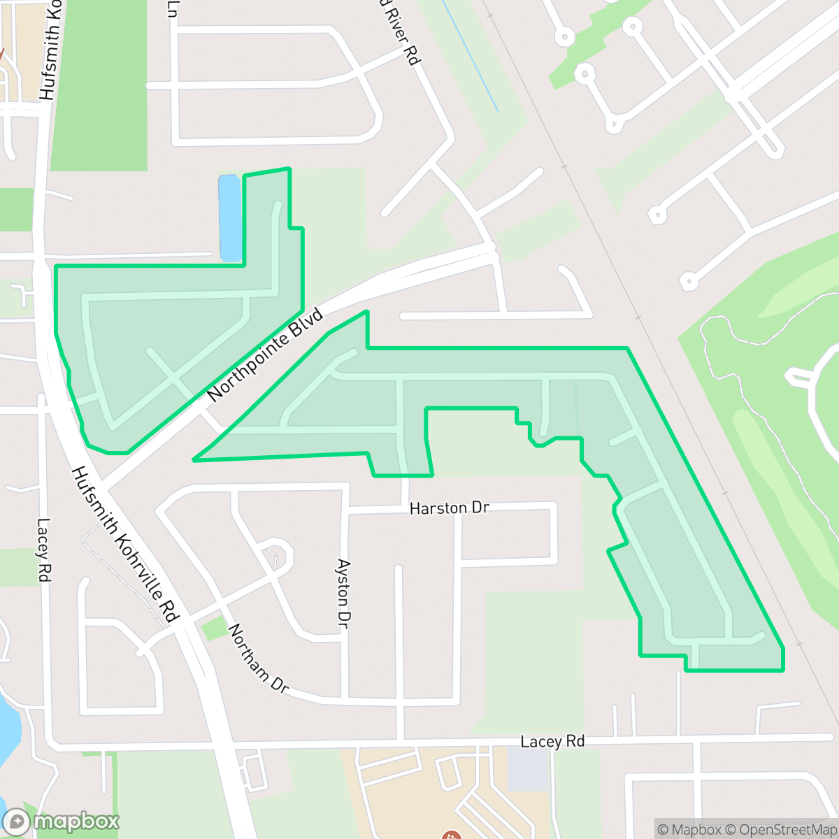 Map showing the location of Ashford Grove, Houston, TX