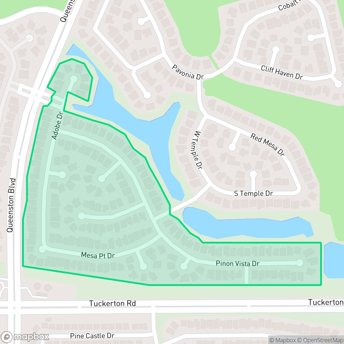 Map showing the location of Bluff Springs, Houston, TX