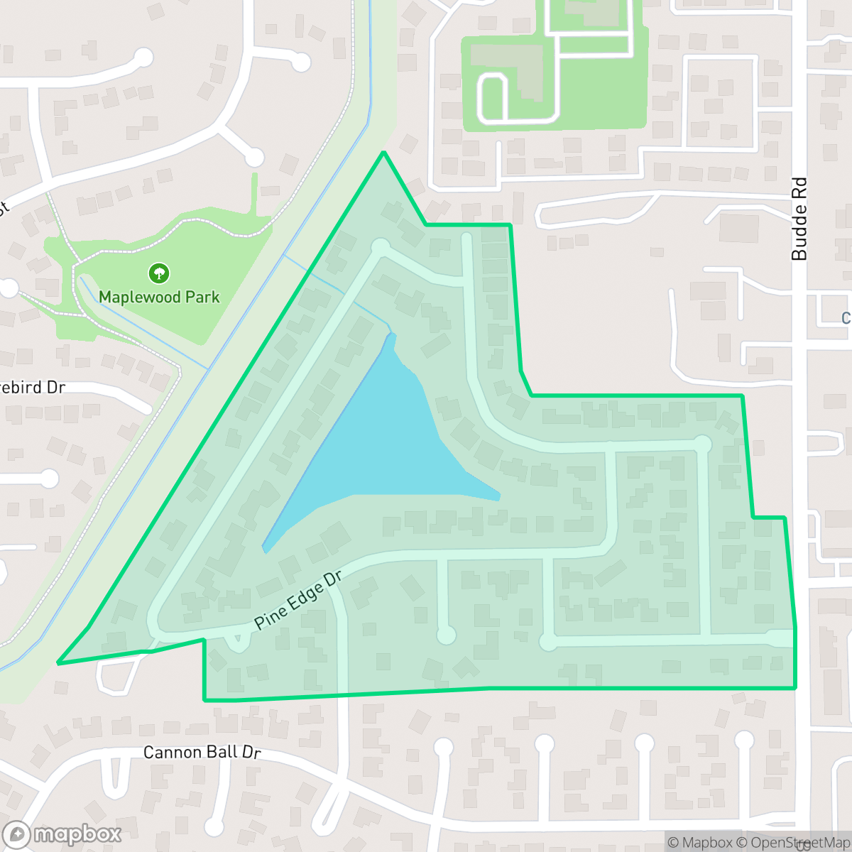 Map showing the location of Champion Lake, Houston, TX