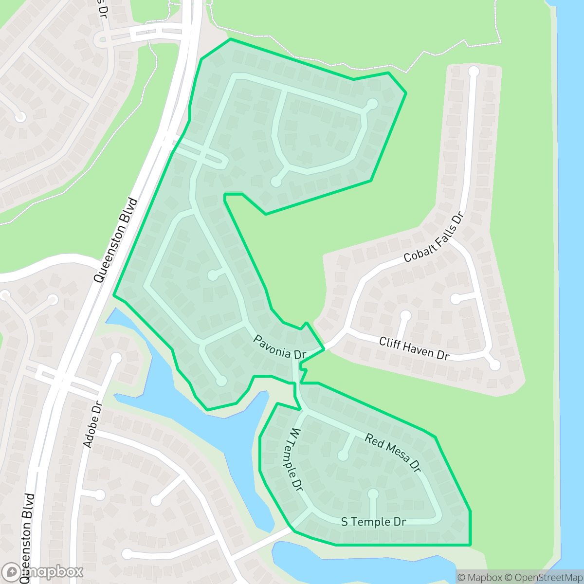 Map showing the location of Crimson Canyon, Houston, TX