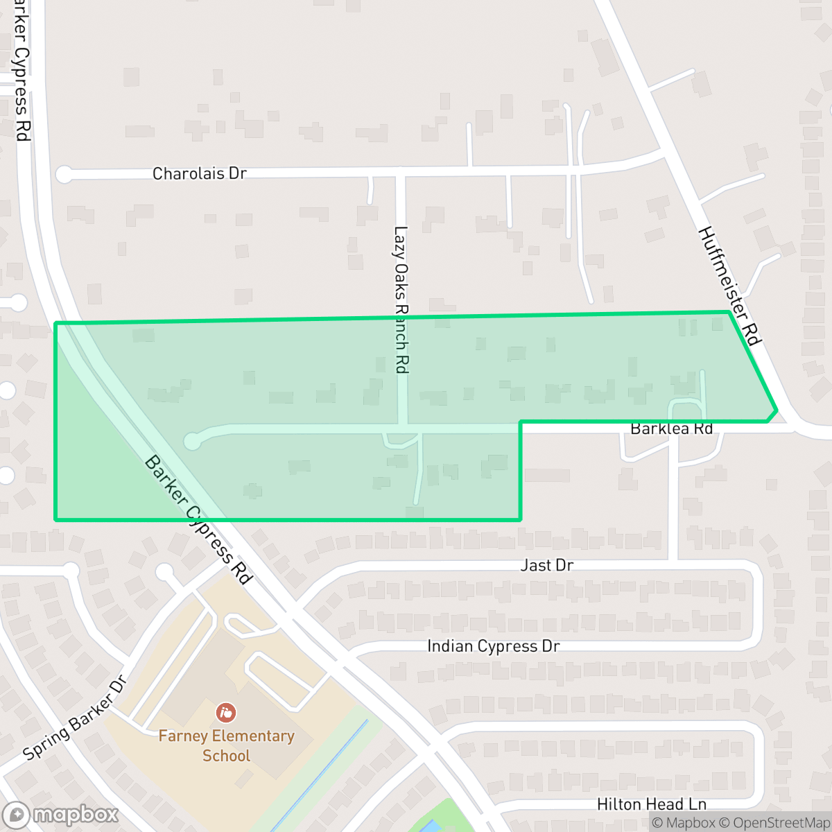 Map showing the location of Cypress Country South, Houston, TX