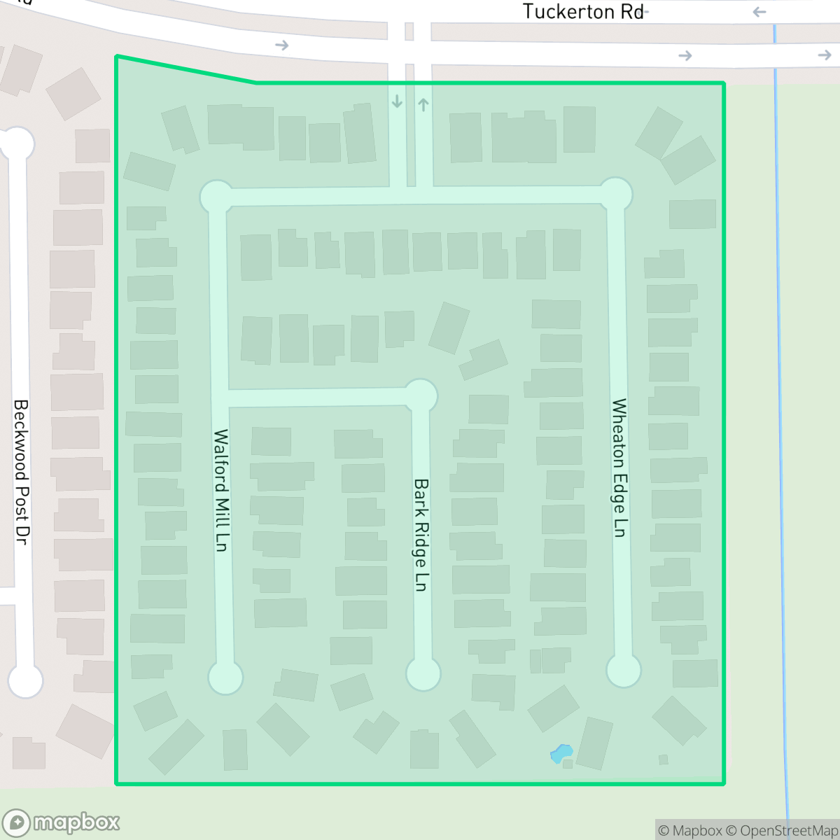 Map showing the location of Deaton Mill, Houston, TX