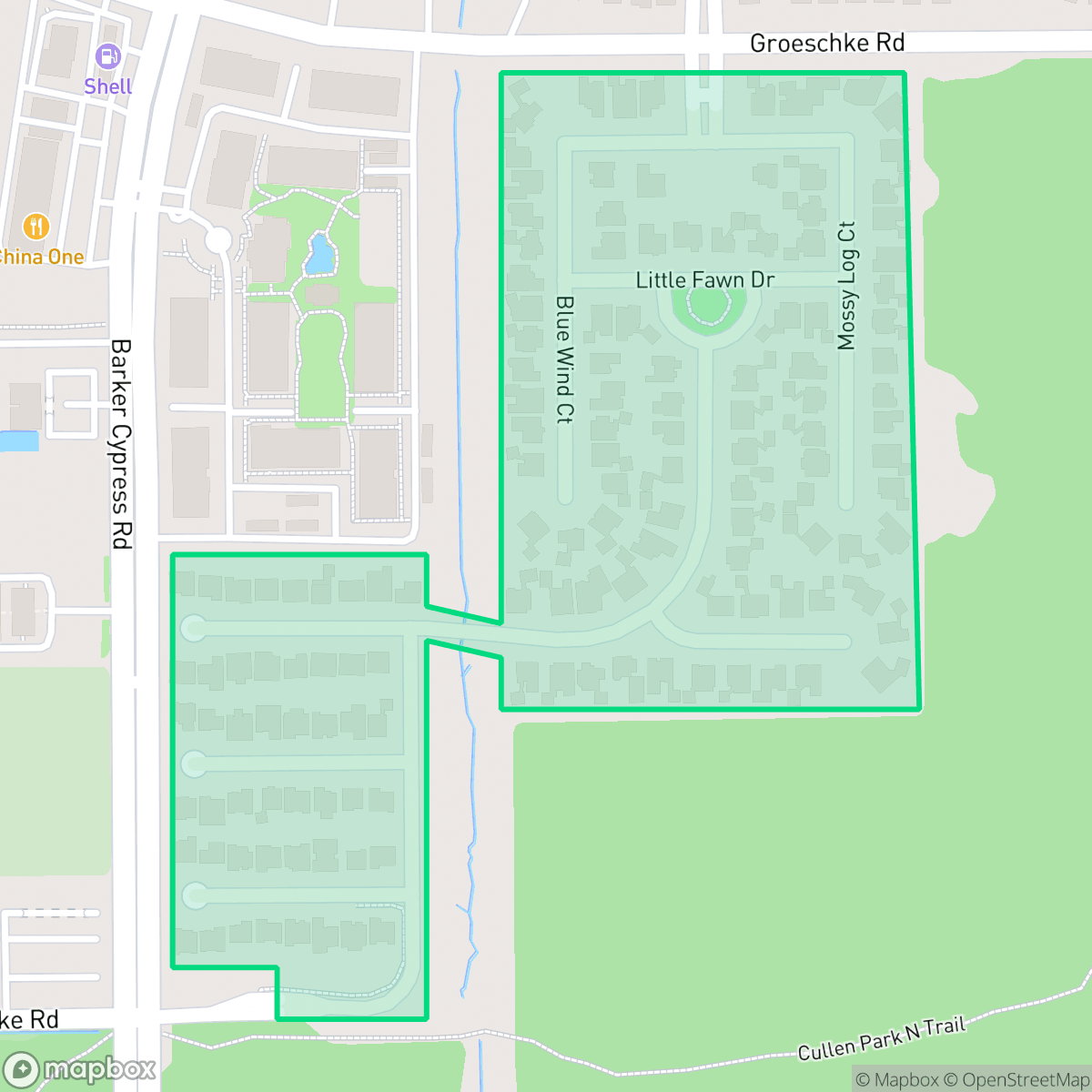 Map showing the location of Estates at Cullen Park, Houston, TX