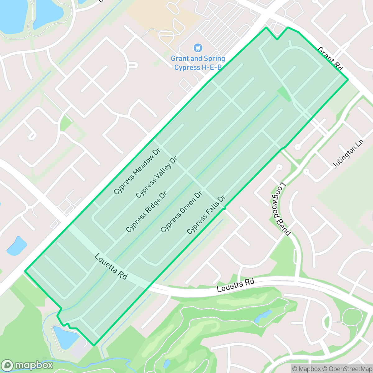 Map showing the location of Fairwood, Houston, TX