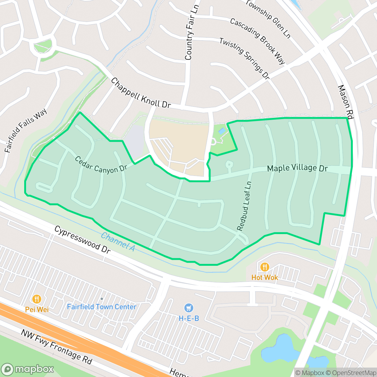 Map showing the location of Garden Grove, Houston, TX