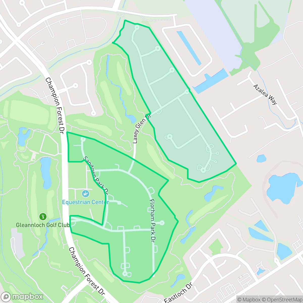 Map showing the location of Gleannloch Estates, Houston, TX