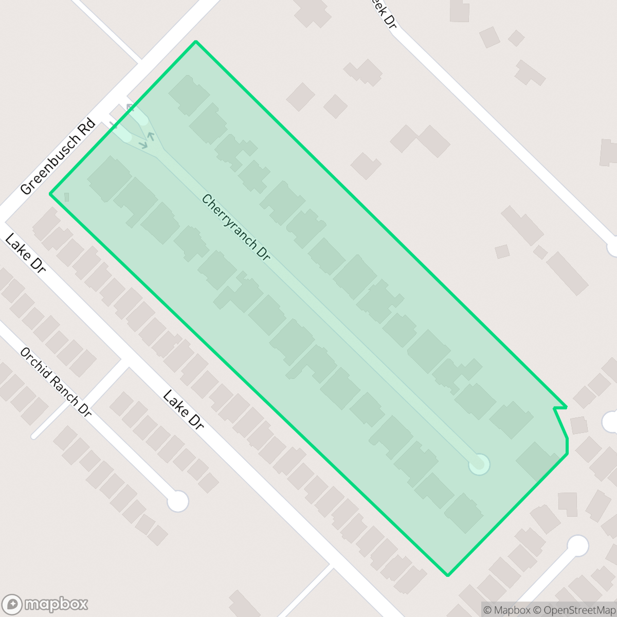 Map showing the location of Katy Creek Estates, Houston, TX