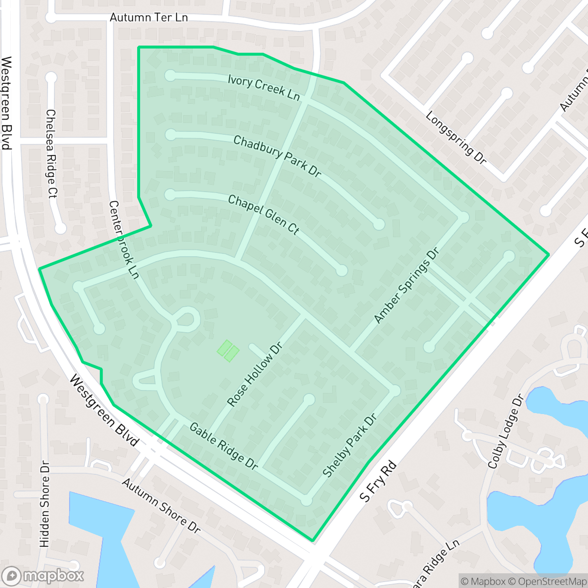 Map showing the location of Kelliwood Gardens, Houston, TX