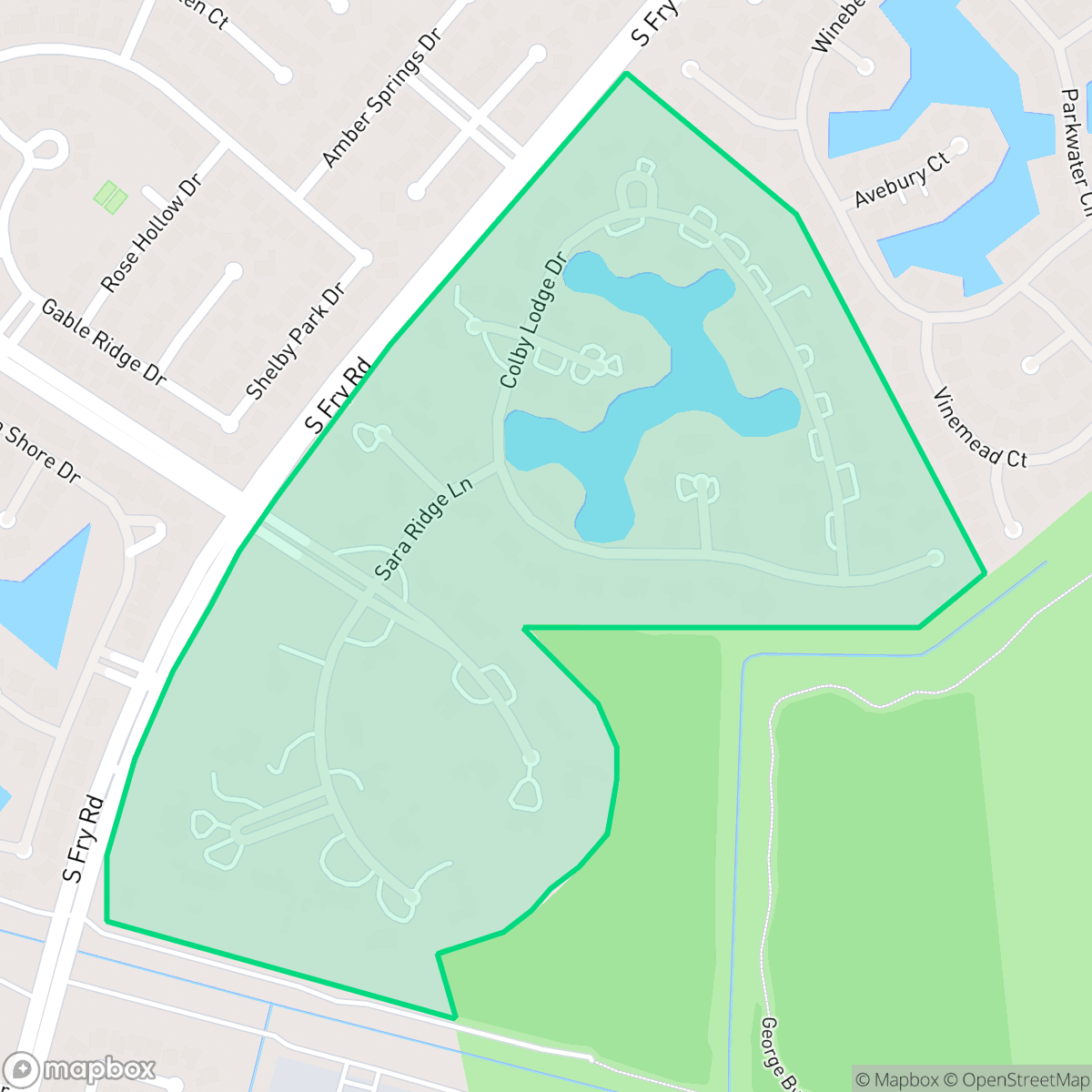 Map showing the location of LakeForest, Houston, TX