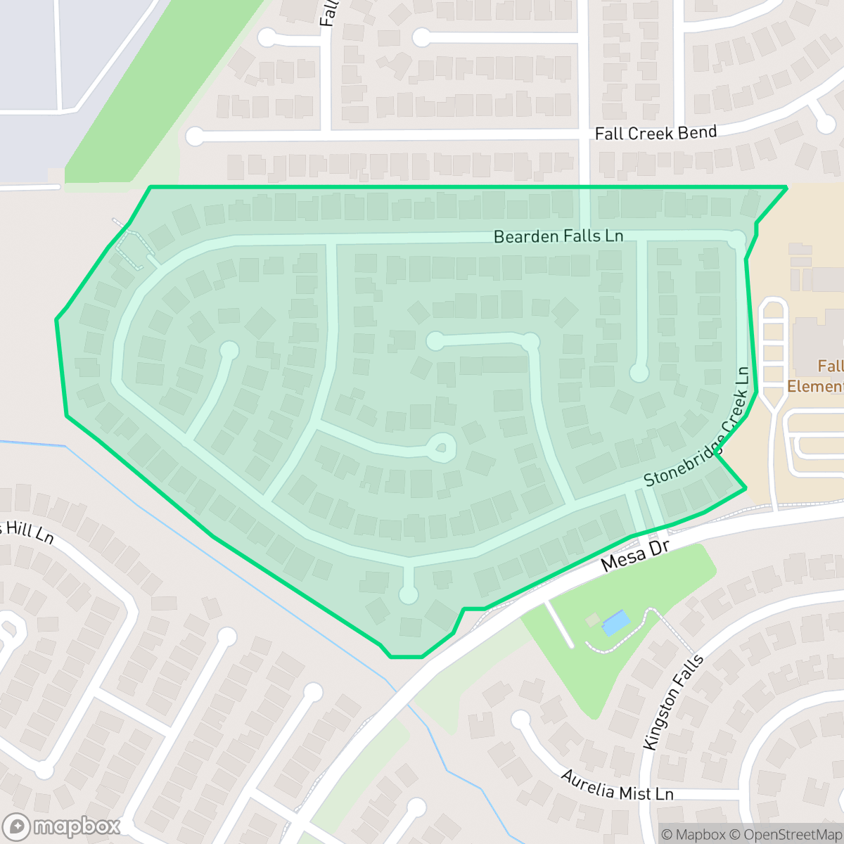 Map showing the location of Laurel Oaks, Houston, TX