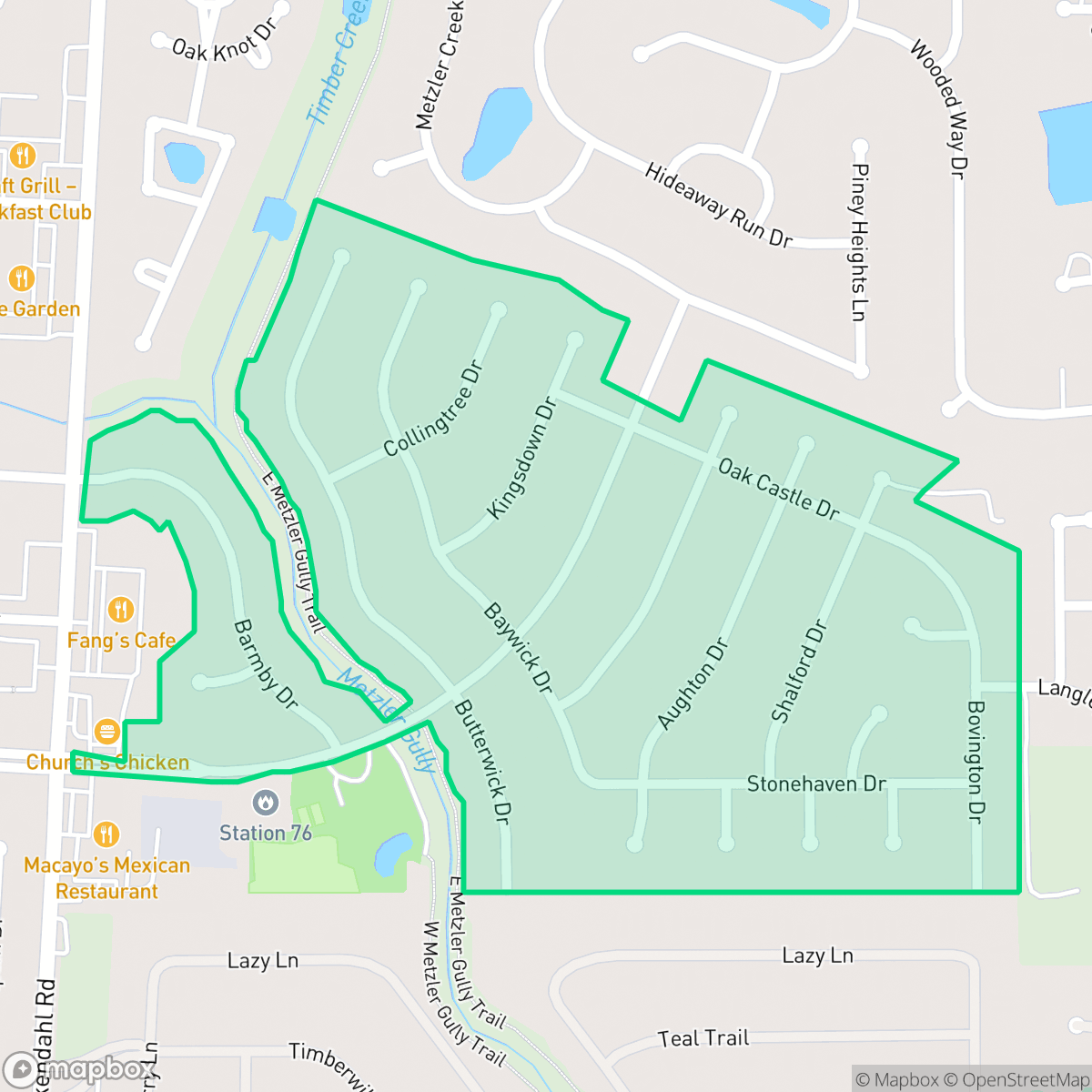 Map showing the location of Londonderry, Houston, TX