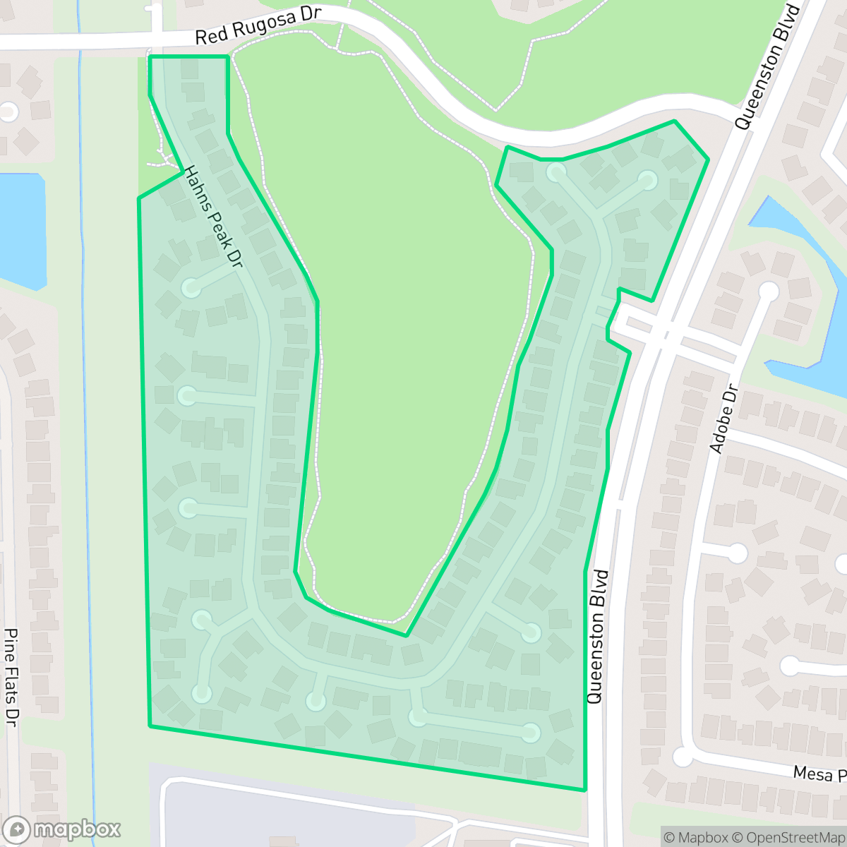 Map showing the location of Lost Mill, Houston, TX