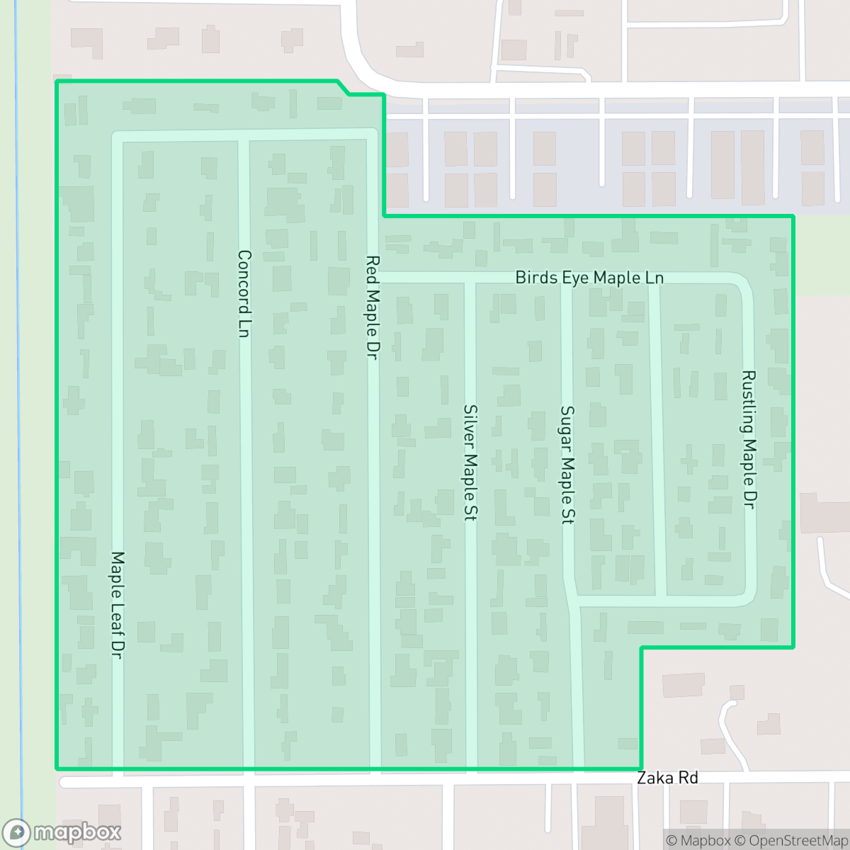 Map showing the location of Maple Leaf Gardens, Houston, TX