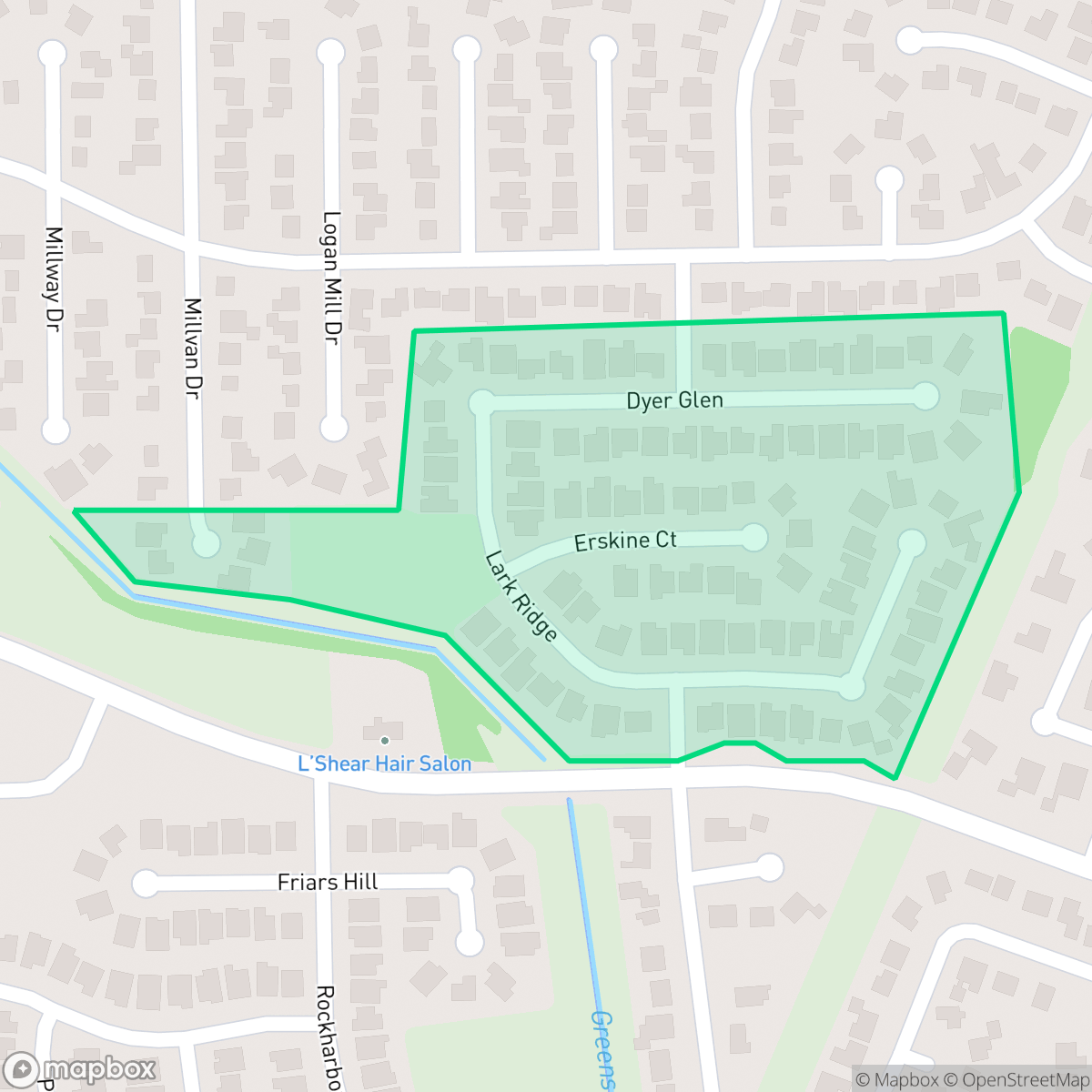 Map showing the location of Marwood Village, Houston, TX