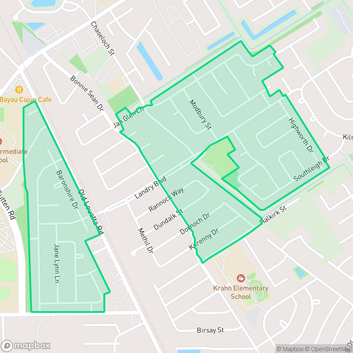 Map showing the location of Memorial Chase, Houston, TX