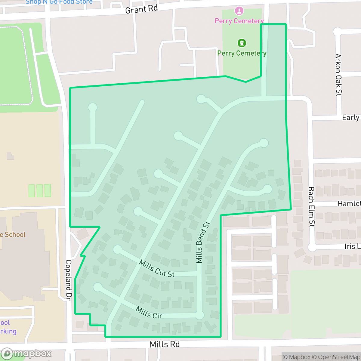 Map showing the location of Mills Walk, Houston, TX