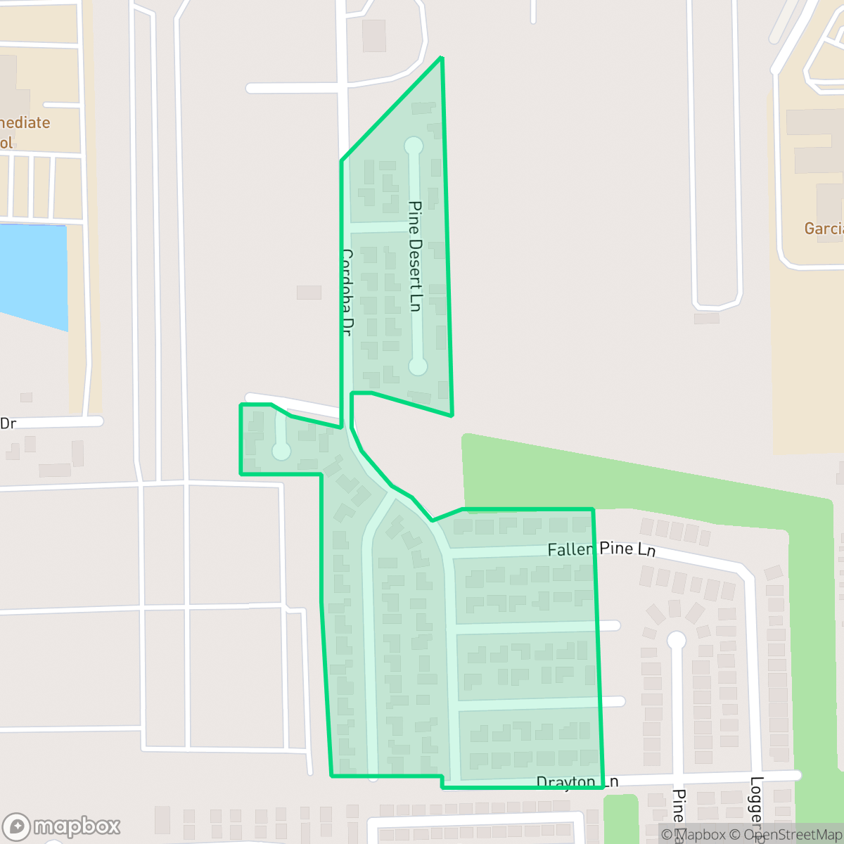 Map showing the location of Pine Valley Meadows, Houston, TX