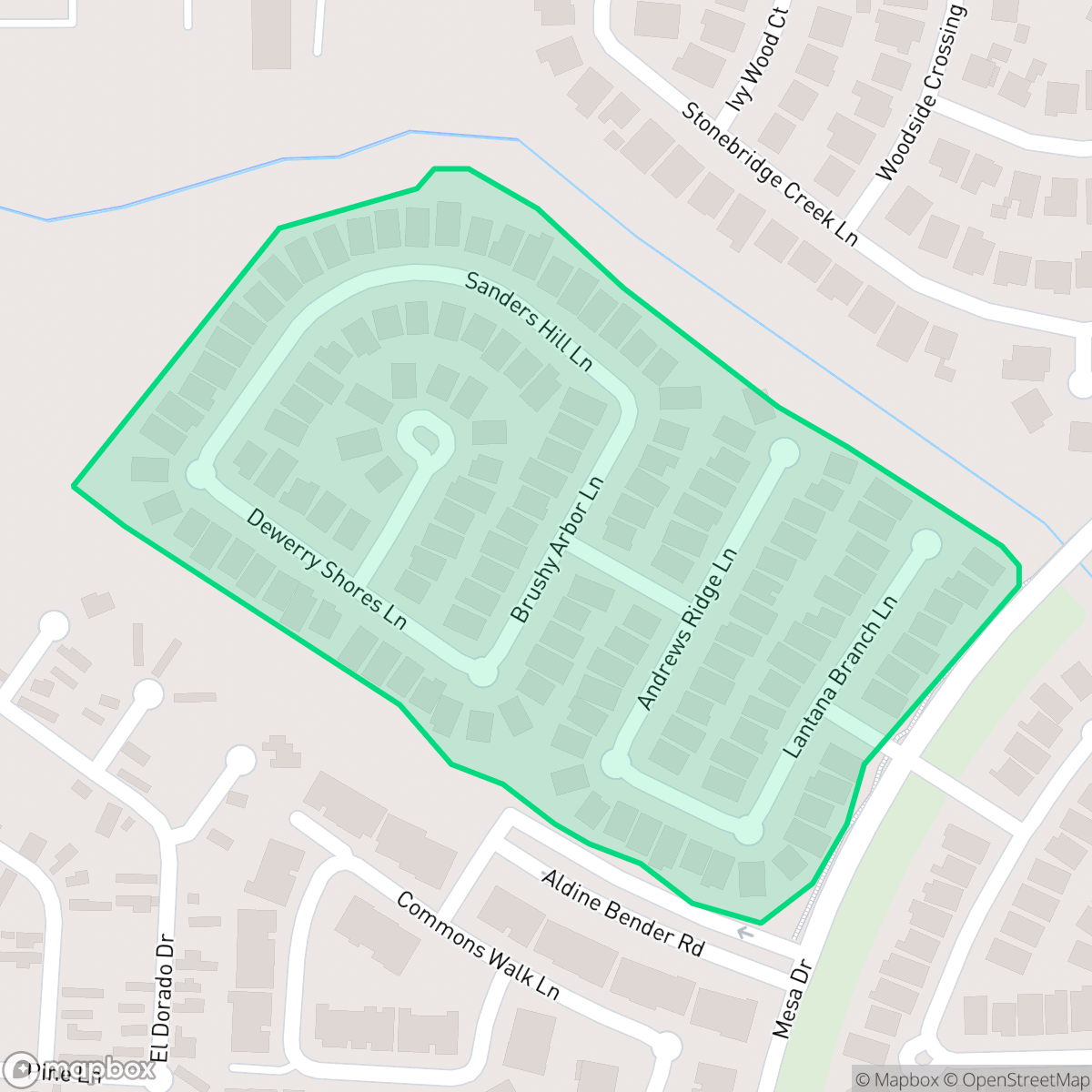 Map showing the location of Piney Point, Houston, TX