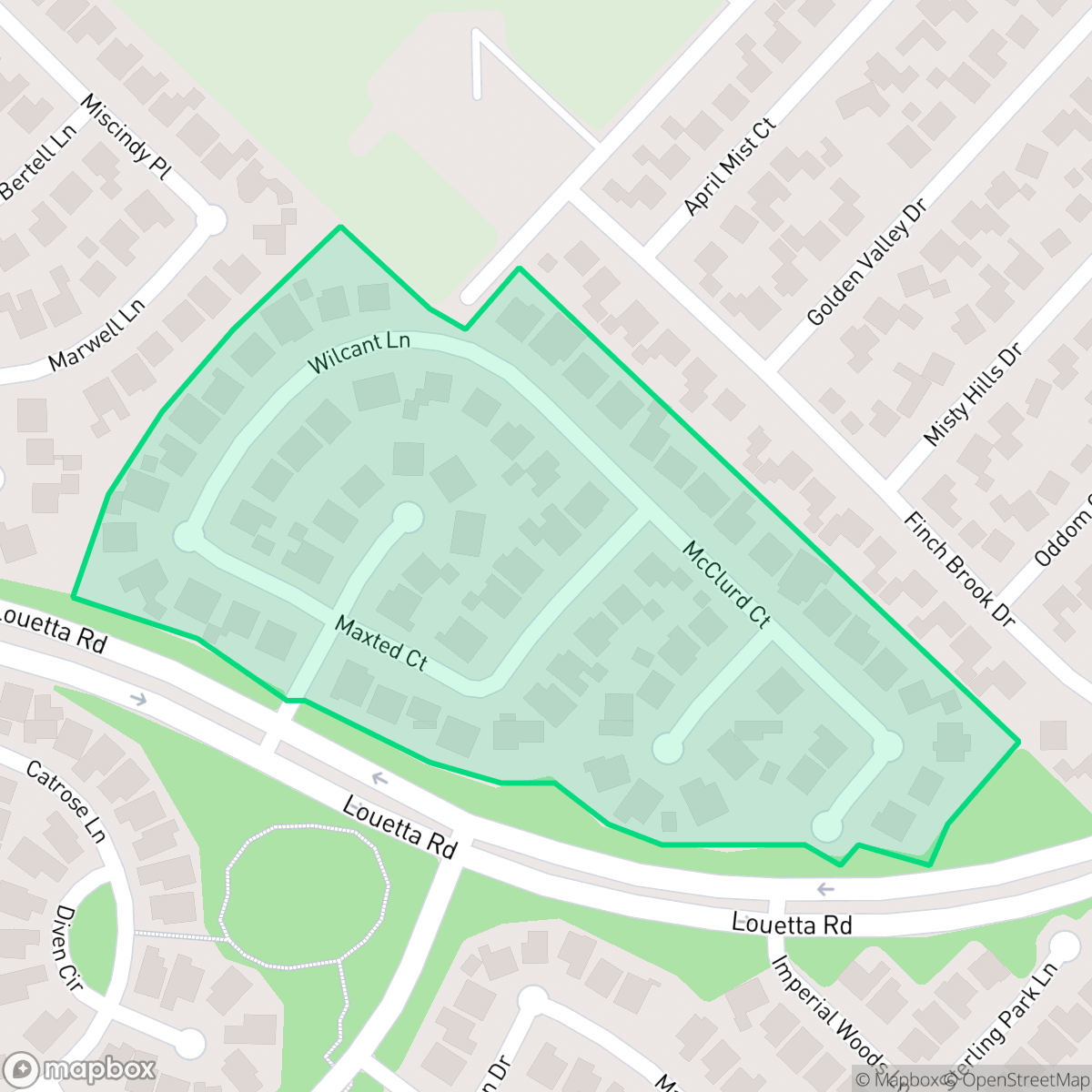 Map showing the location of Section 15, Houston, TX