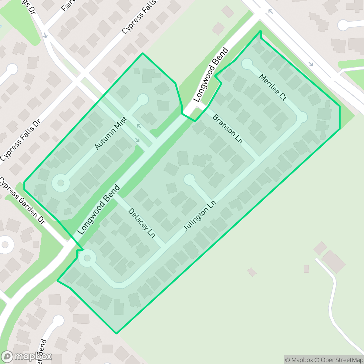 Map showing the location of Section 17, Houston, TX