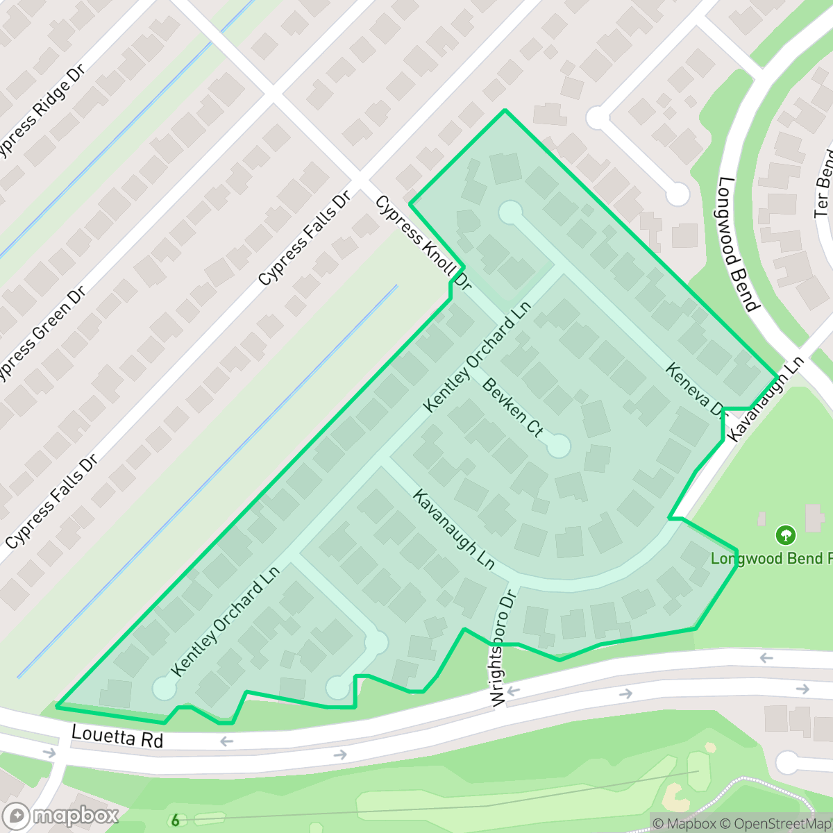 Map showing the location of Section 19, Houston, TX