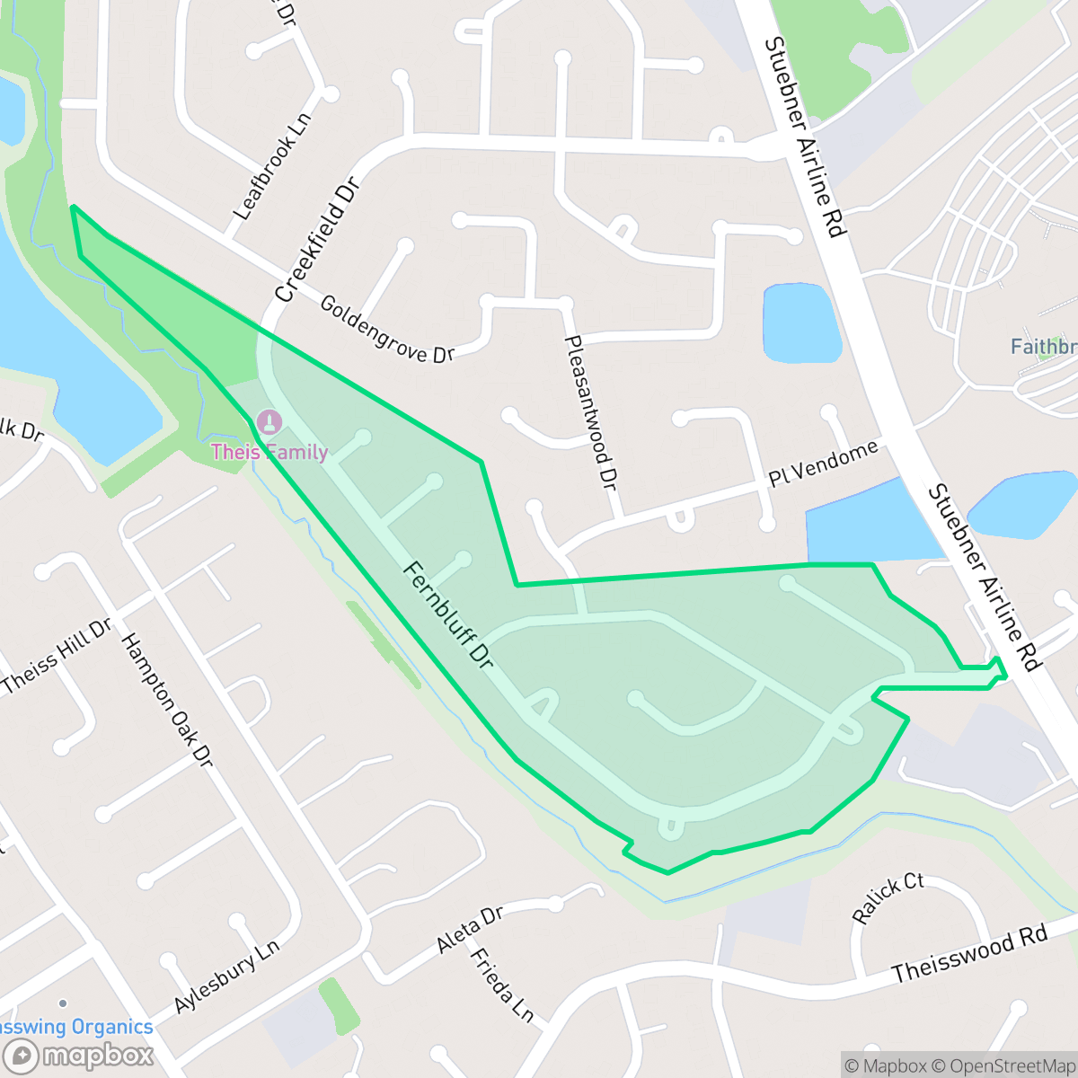 Map showing the location of Shannon Forest, Houston, TX