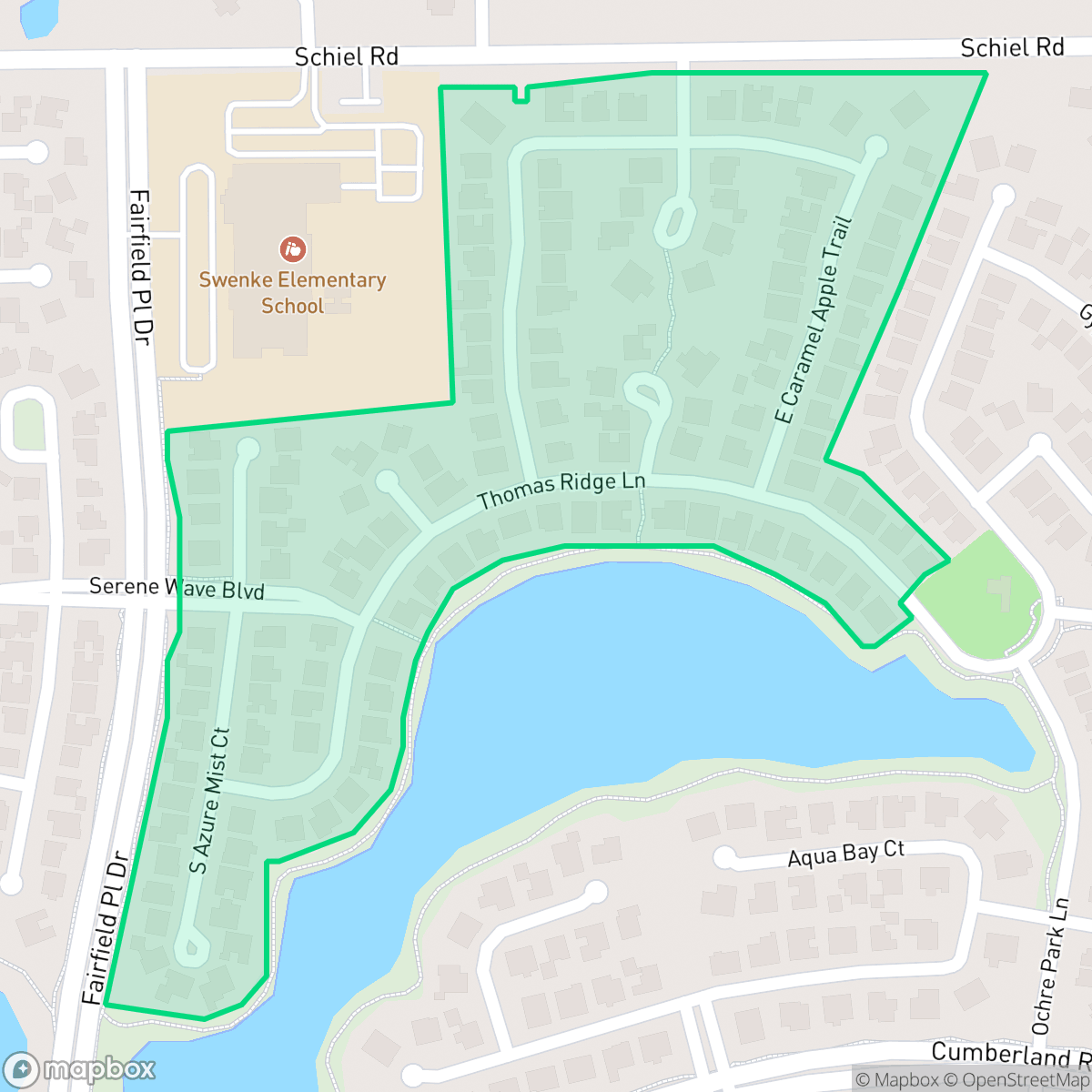 Map showing the location of Silver Lake, Houston, TX