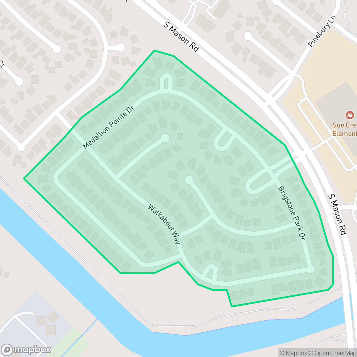 Map showing the location of Summer Pointe, Houston, TX