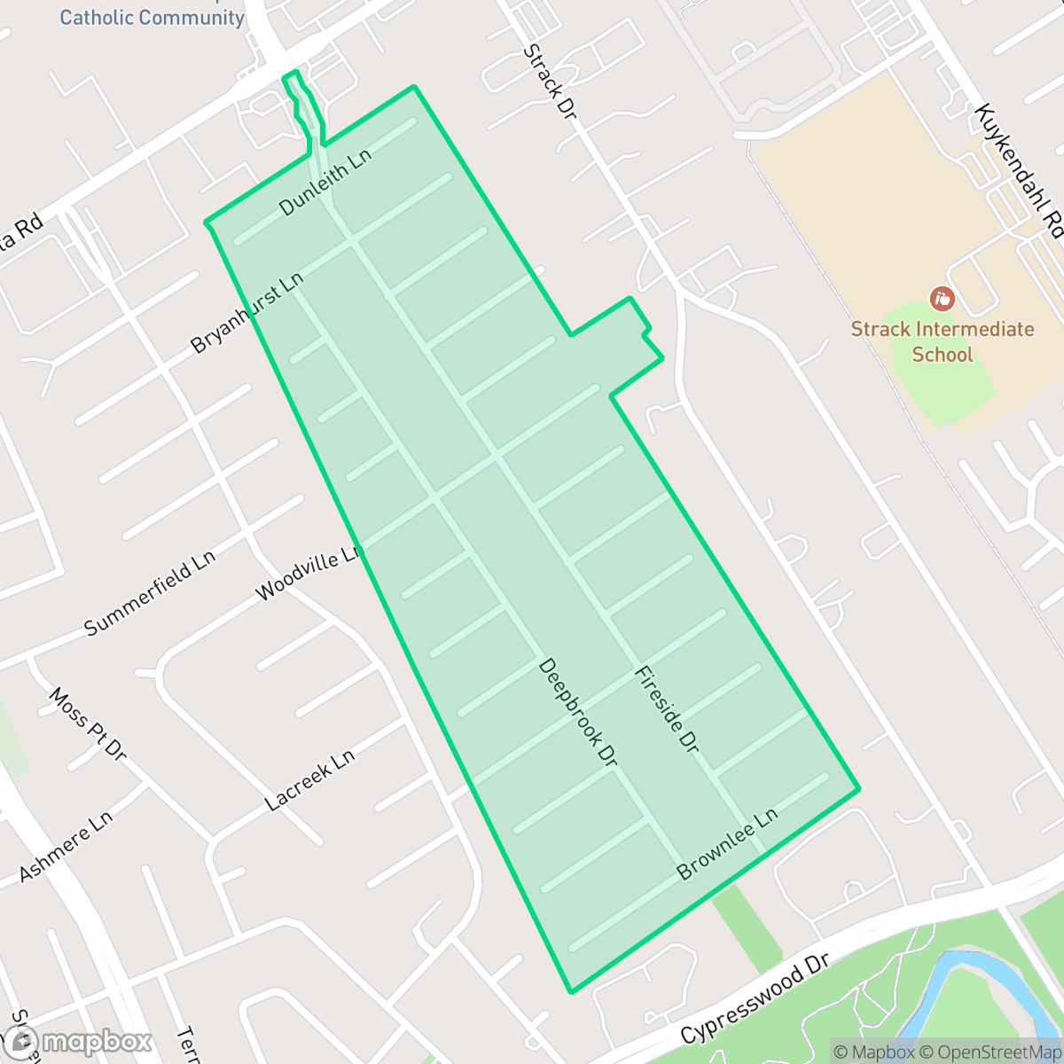Map showing the location of Terra Nova, Houston, TX