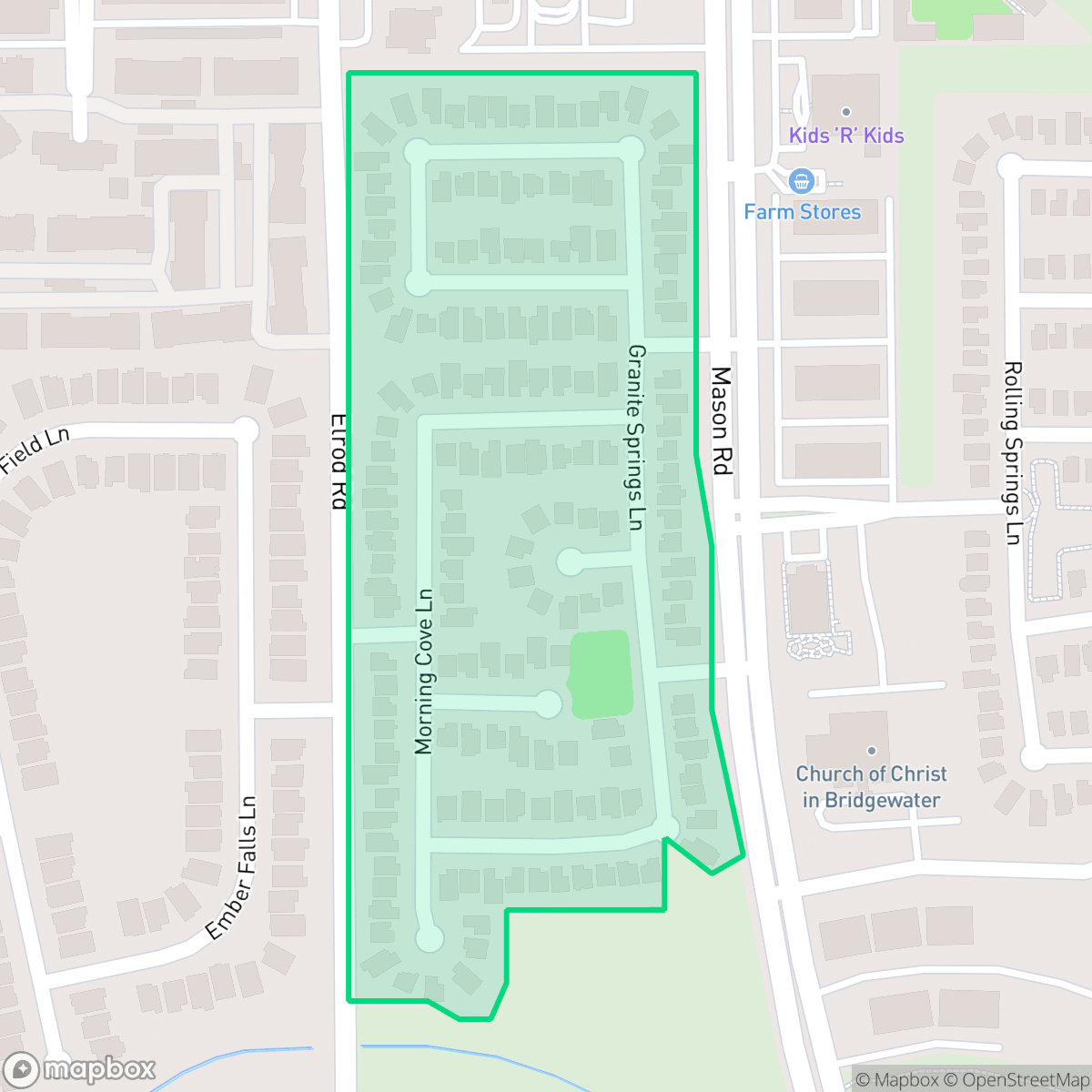 Map showing the location of The Enclave at Bridgewater, Houston, TX