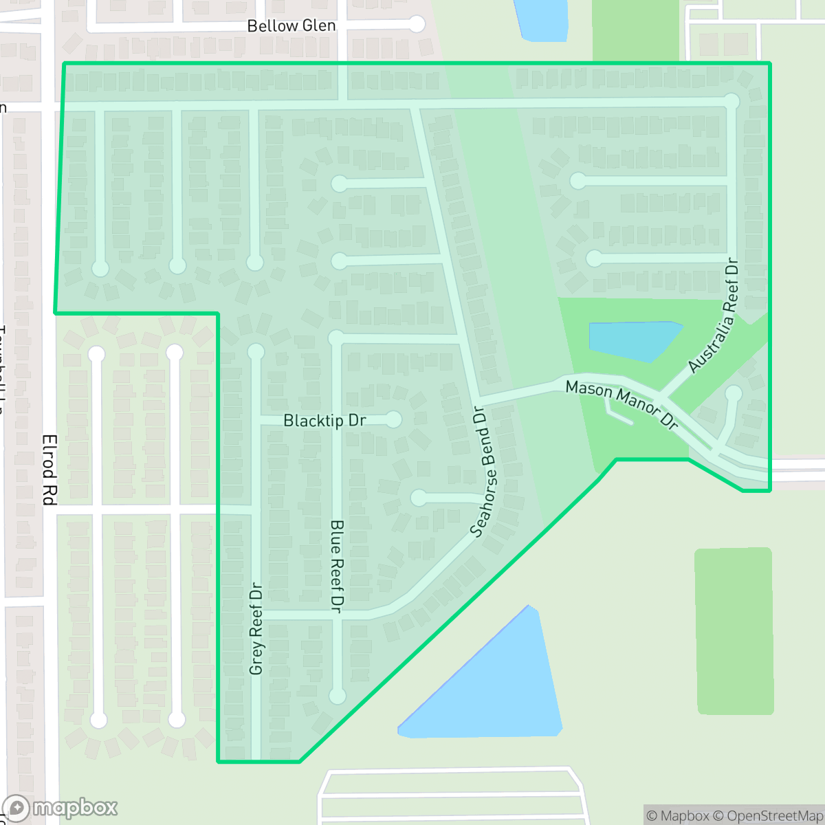 Map showing the location of The Lakes at Mason Park, Houston, TX