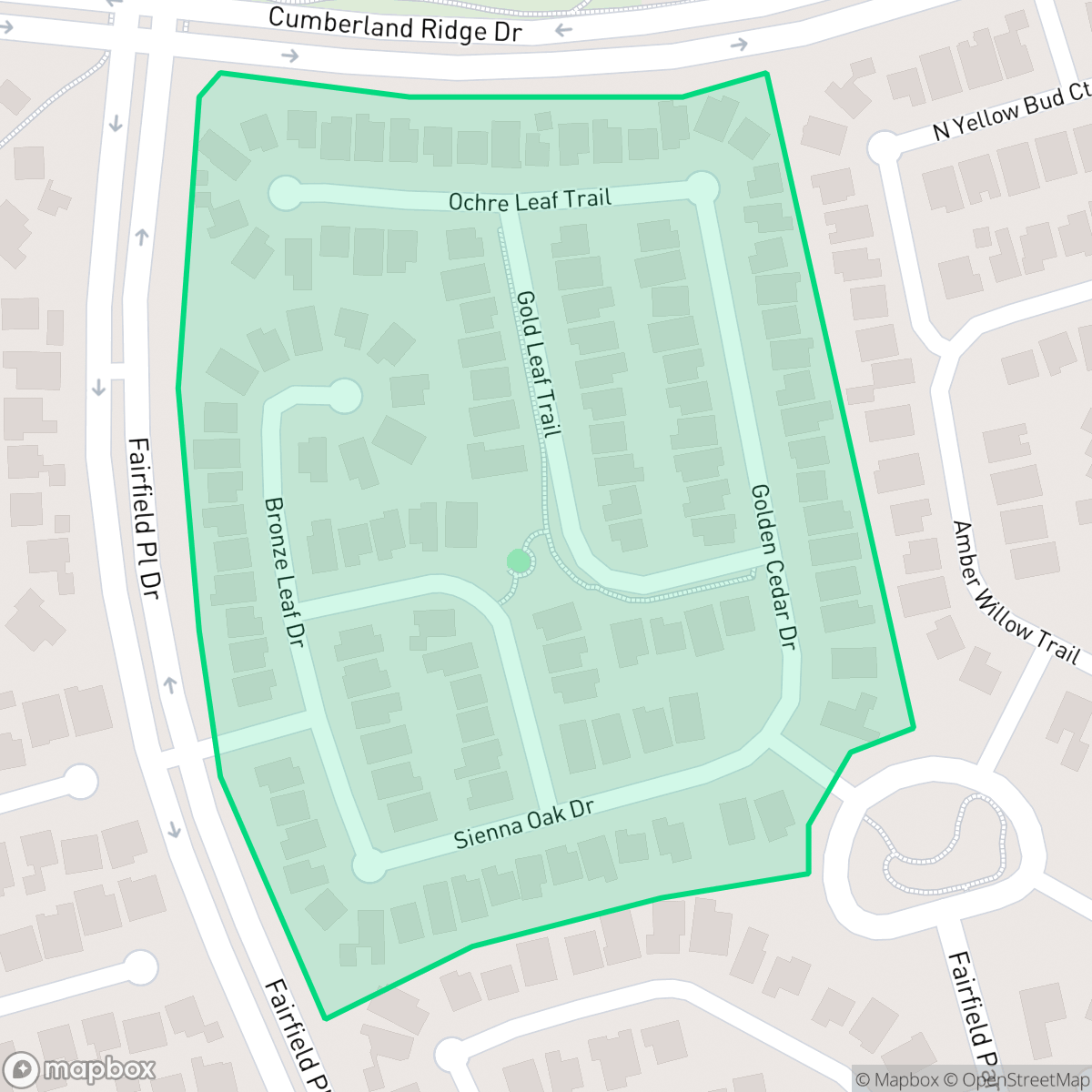 Map showing the location of The Landing, Houston, TX