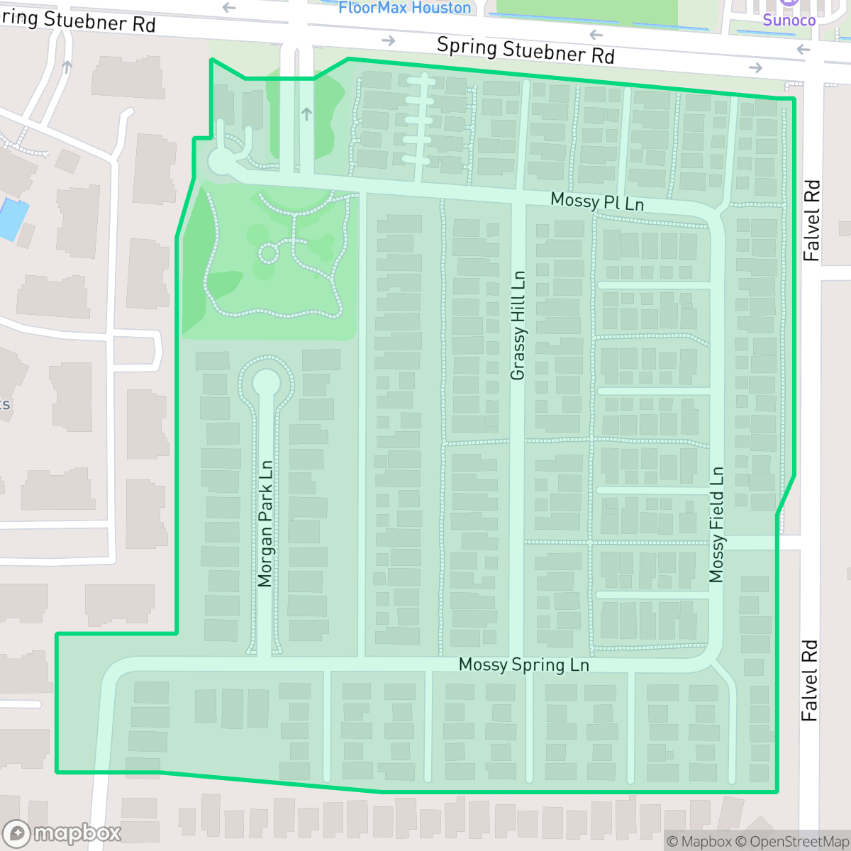 Map showing the location of The Park at Meadowhill, Houston, TX