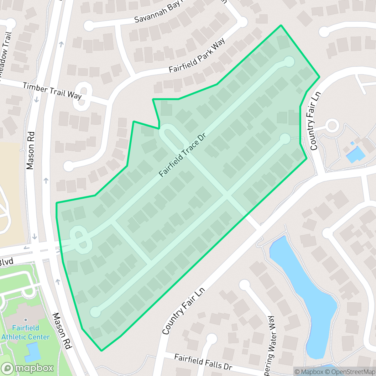 Map showing the location of The Trails, Houston, TX