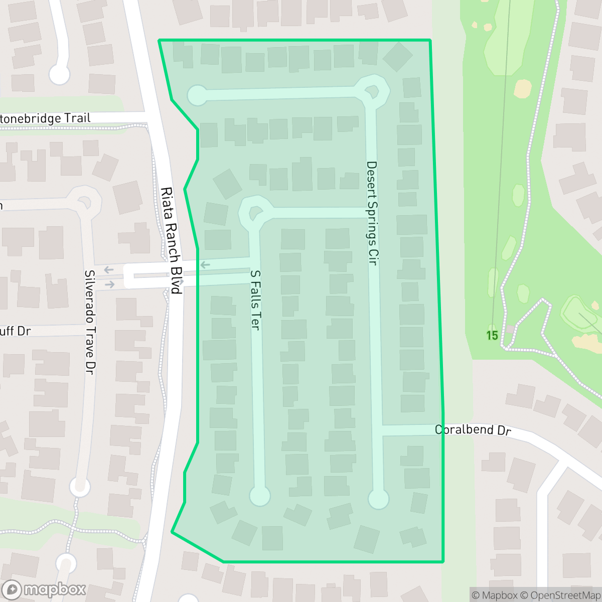 Map showing the location of Verde Ridge, Houston, TX