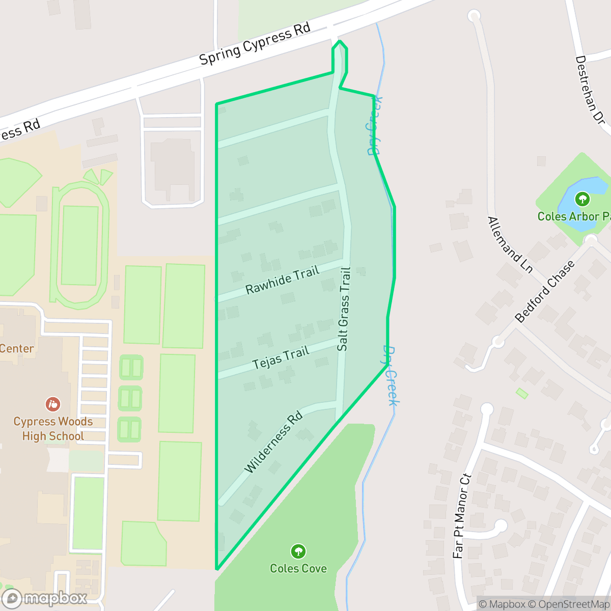 Map showing the location of Western Trails, Houston, TX