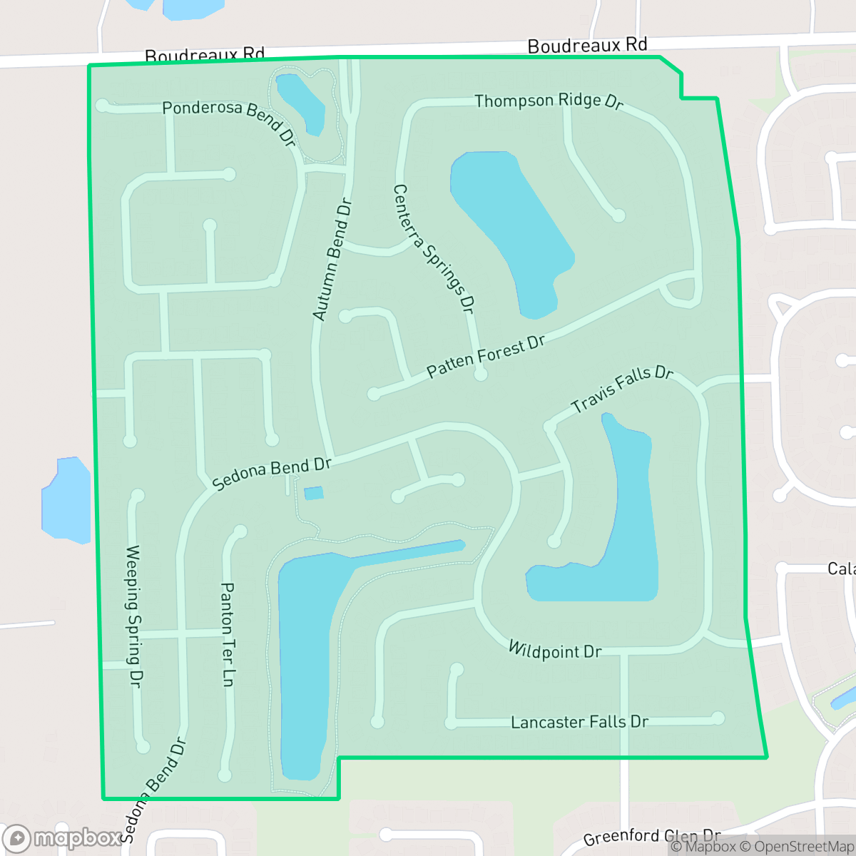Map showing the location of Wildwood at Oakcrest, Houston, TX