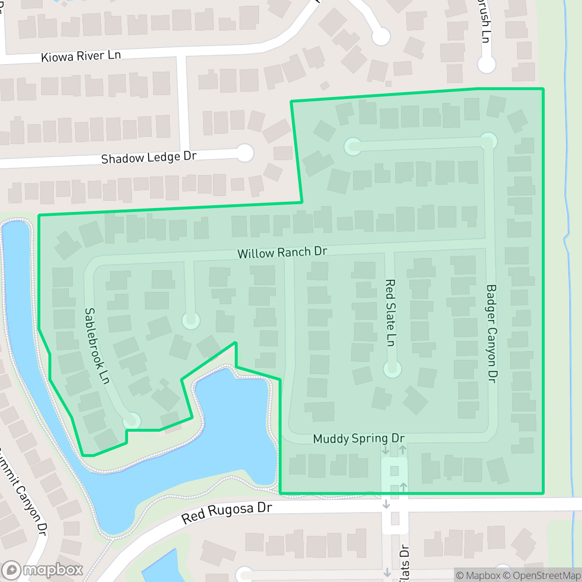 Map showing the location of Willow Ranch, Houston, TX